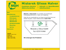 Tablet Screenshot of mgh-container.de
